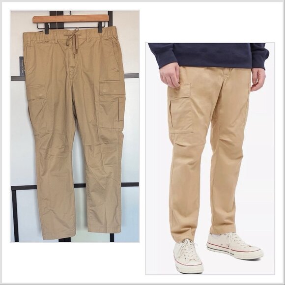 Polo Ralph Lauren Utility Cargo Pants Slim Fit Khaki Beige Size 34x30 Preppy NWT